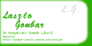 laszlo gombar business card